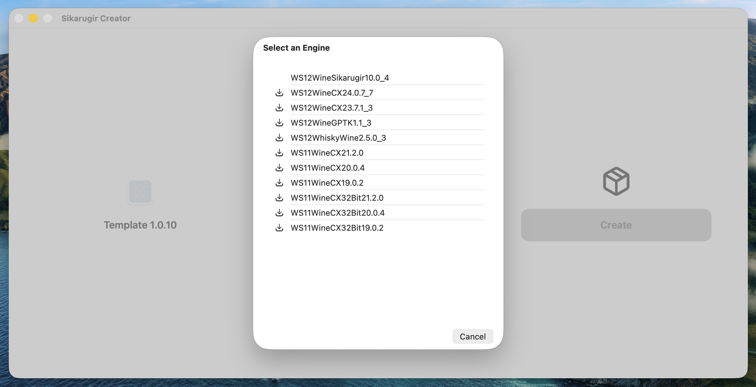 Engine selector